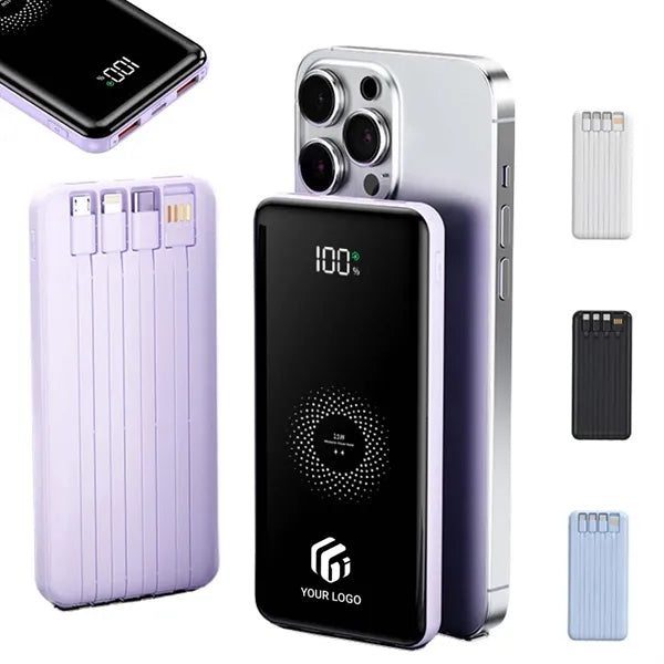 10000mAh Wireless Fast Charge Power Bank with Display