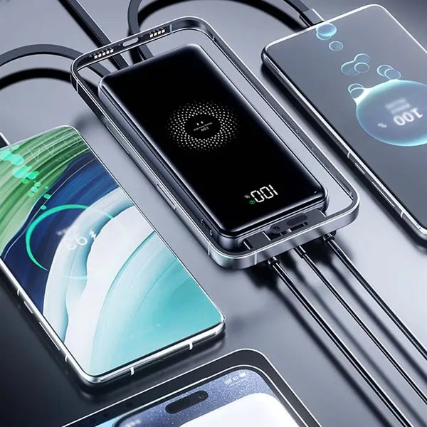 10000mAh Wireless Fast Charge Power Bank with Display