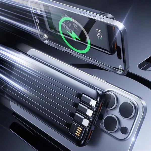 10000mAh Wireless Fast Charge Power Bank with Display