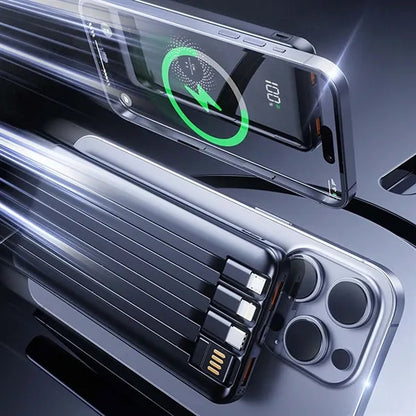 10000mAh Wireless Fast Charge Power Bank with Display