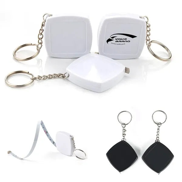 2m 6ft Portable Ruler Metal Tape Measure Keychain