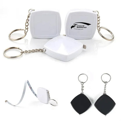 2m 6ft Portable Ruler Metal Tape Measure Keychain