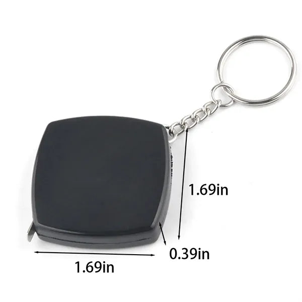 2m 6ft Portable Ruler Metal Tape Measure Keychain