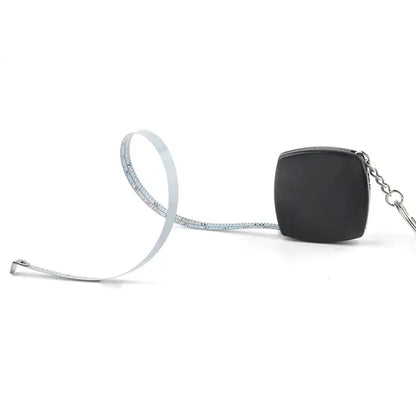 2m 6ft Portable Ruler Metal Tape Measure Keychain