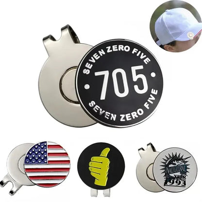 Magnetic Golf Hat Clip With Ball Marker