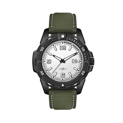 45MM. BLACK METAL CASE, 3-HAND MVT, DTE