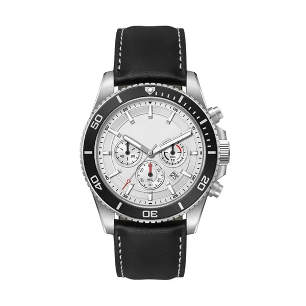 42.5MM, SS, SILVER CASE, BK BEZEL, CHRONO MVT, DTE