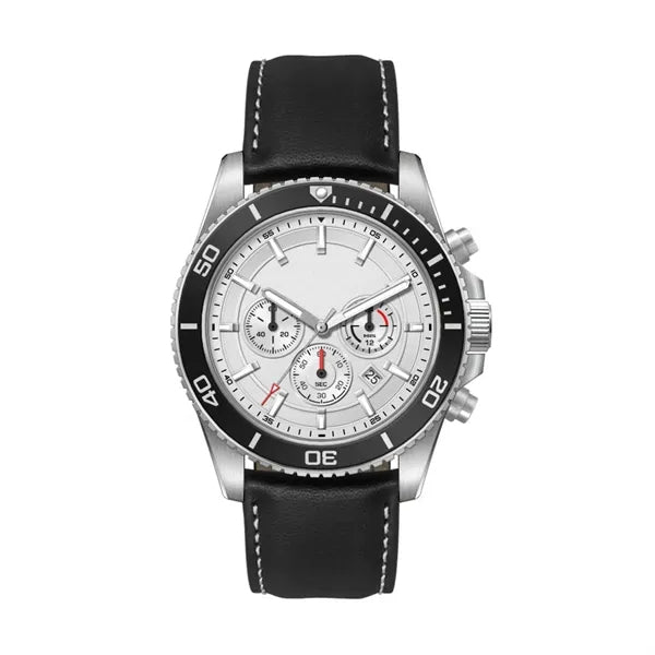 42.5MM, SS, SILVER CASE, BK BEZEL, CHRONO MVT, DTE