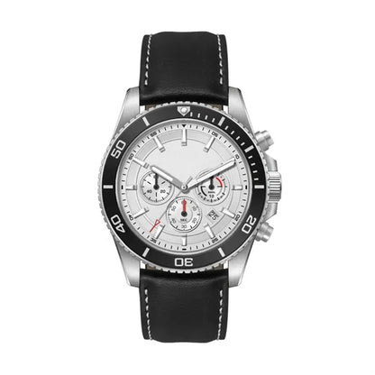 42.5MM, SS, SILVER CASE, BK BEZEL, CHRONO MVT, DTE