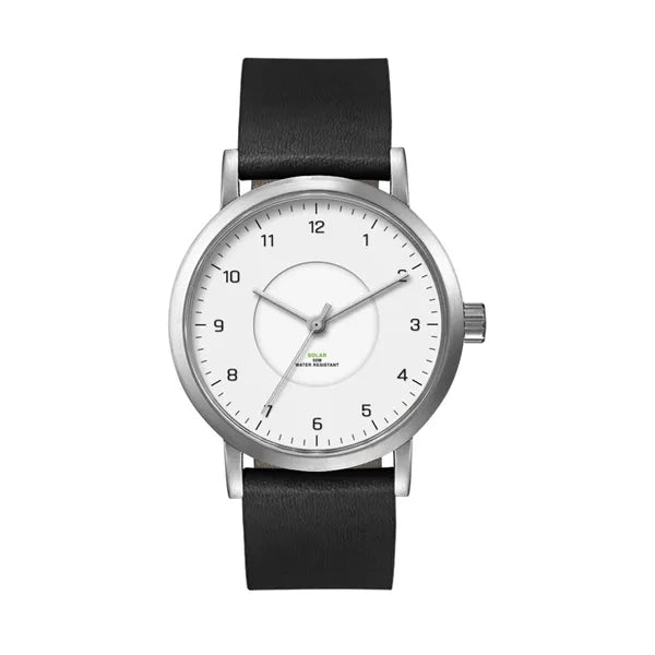 39MM, SS, SILVER CASE, 3-HAND "SOLAR" MVT