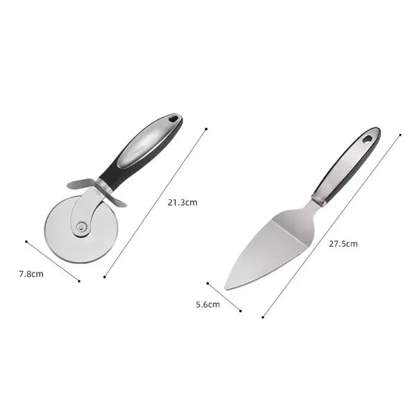 Pizza knife and spatula set