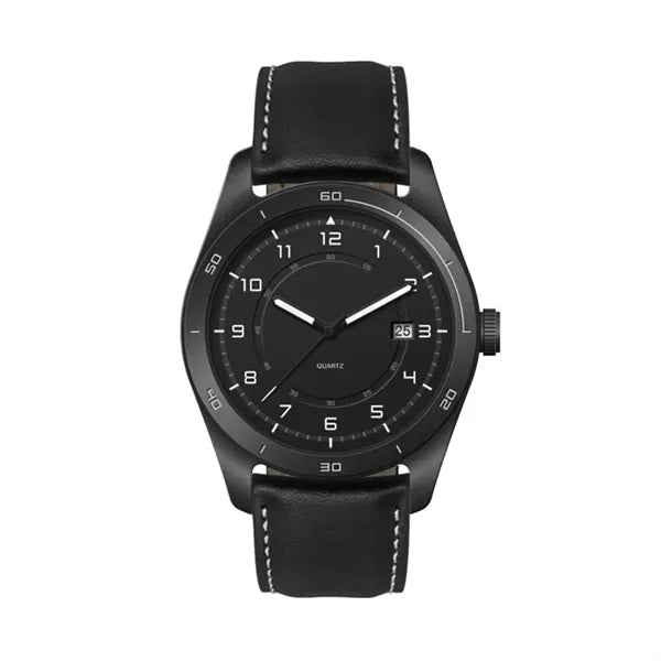 42MM, SS, BLACK CASE, 3-HAND MVT, DTE
