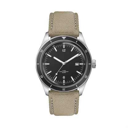 41MM, SS, SILVER CASE, BK BEZEL, 3-HAND MVT, DTE