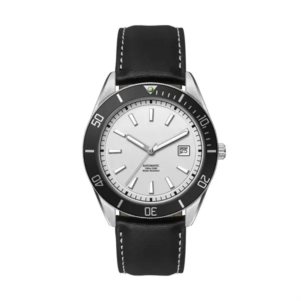 42MM, SS, SILVER CASE, BK BEZEL, "AUTOMATIC" MVT, DTE