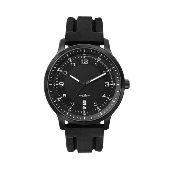 45MM, BLACK METAL CASE, 3-HAND MVT, DTE
