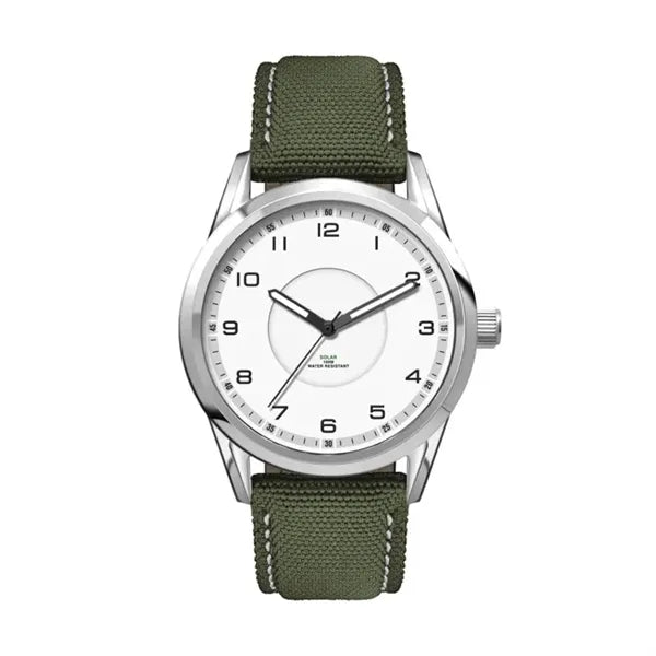 42MM, SS, SILVER CASE, 3-HAND "SOLAR" MVT