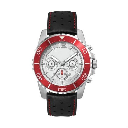 44MM, SILVER METAL CASE, RD BEZEL, CHRONO MVT