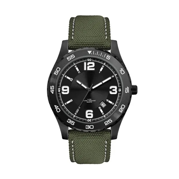 42MM, BLACK METAL CASE, 3-HAND MVT, DTE
