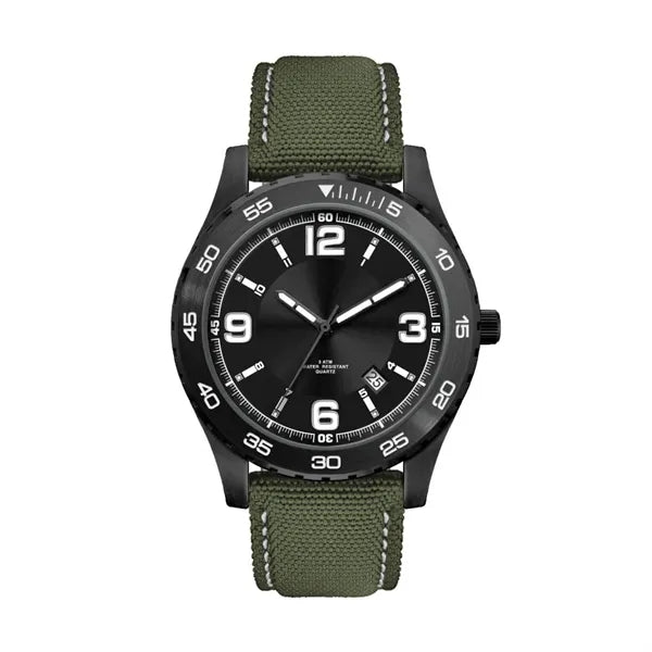 42MM, BLACK METAL CASE, 3-HAND MVT, DTE