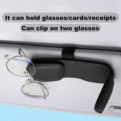 Magnetic Leather Sunglasses Holder