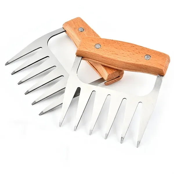 Wood Handle Meat Shredder Claws For BBQ