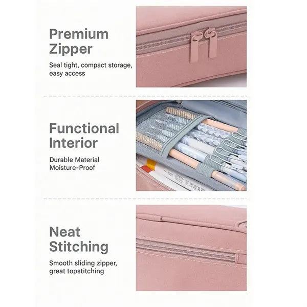 Large Capacity Multifunctional Pencil Case With Compartments