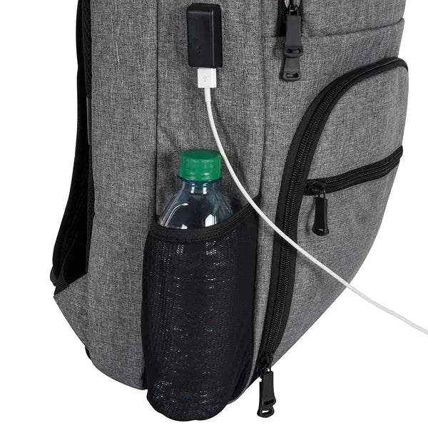 Heathered RFID Laptop Backpack & Briefcase
