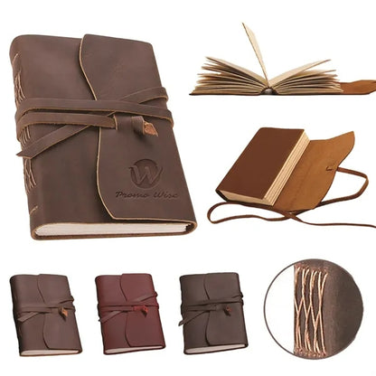 Handmade Genuine Leather Journals Notebooks with Tie Closure