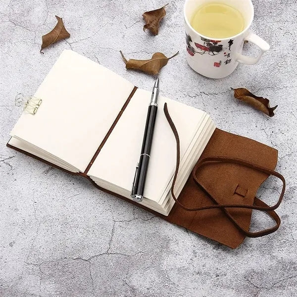 Handmade Genuine Leather Journals Notebooks with Tie Closure