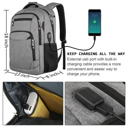 15.6" Laptop Backpack with USB Charging Port