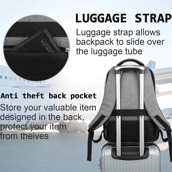 15.6" Laptop Backpack with USB Charging Port