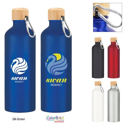 25 Oz. Aluminum Tundra Bike Bottle With Bamboo Lid