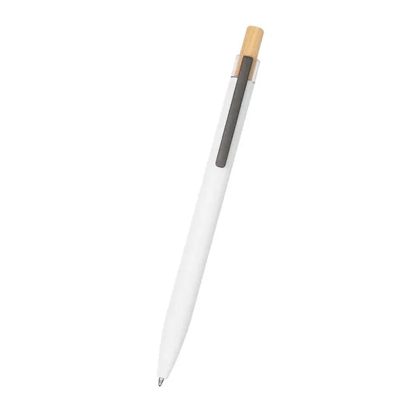 Recycled Aluminum Pen With Bamboo Plunger