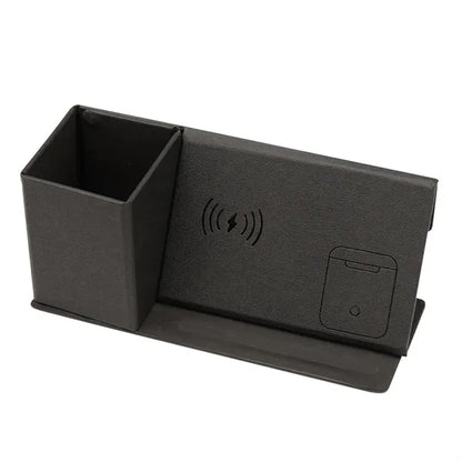 Wireless Charging Desk Organizer With Dry Erase Board