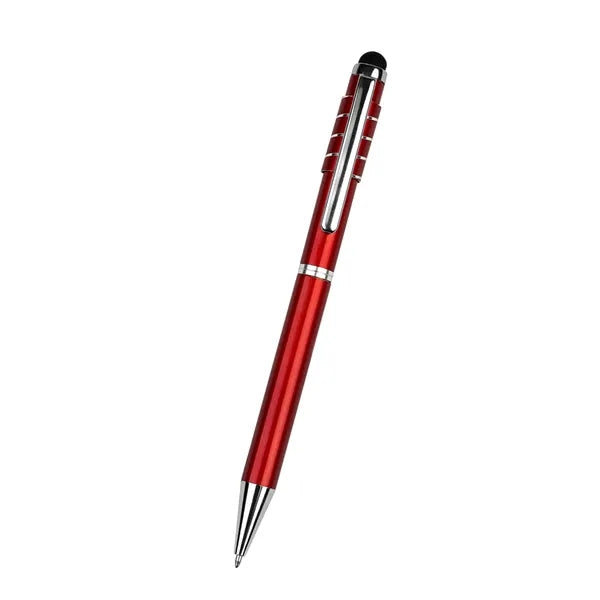 Recycled Aluminum Spinner Pen With Stylus