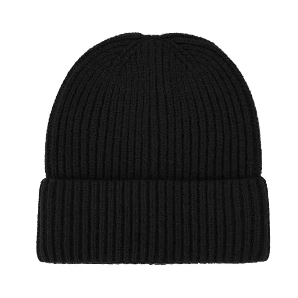 Embroidered Rib Knit Cuff Beanie