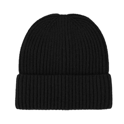 Embroidered Rib Knit Cuff Beanie