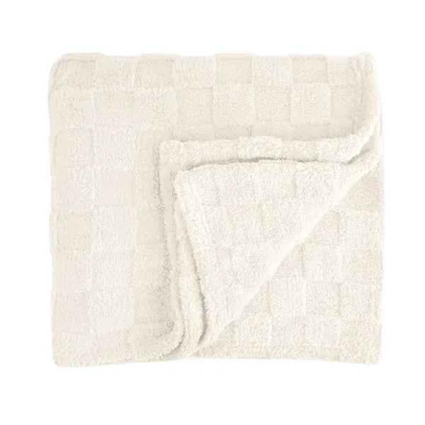 rPET Checkered Sherpa Blanket