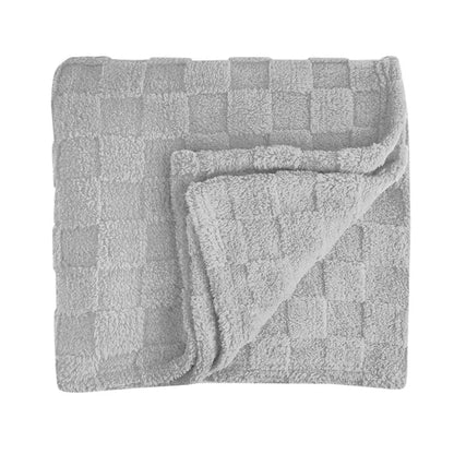rPET Checkered Sherpa Blanket