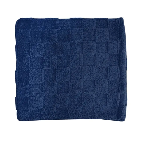 rPET Checkered Sherpa Blanket