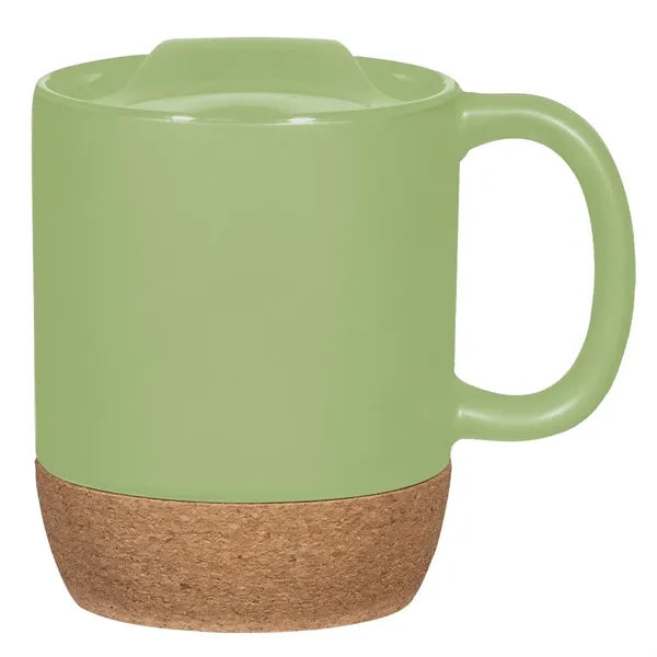 14 Oz. Full Color Cork Base Ceramic Mug