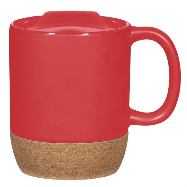 14 Oz. Full Color Cork Base Ceramic Mug