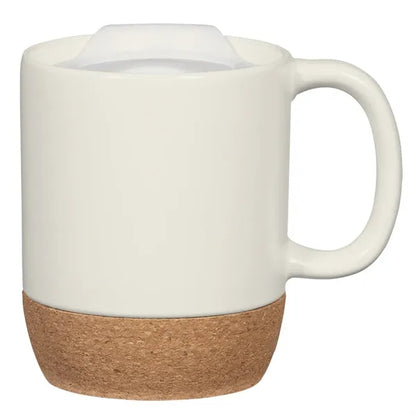 14 Oz. Full Color Cork Base Ceramic Mug
