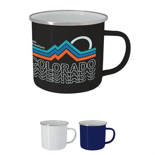16 Oz. Full Color Steel Campfire Mug