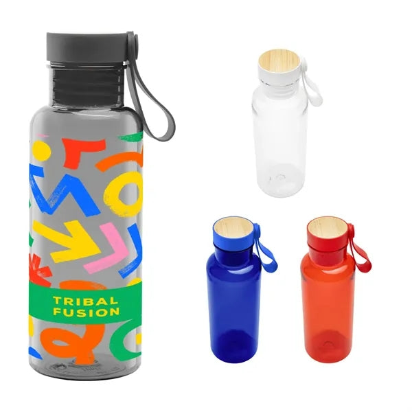 20 Oz. Full Color Cade rPET Bottle With Bamboo Accent Lid...