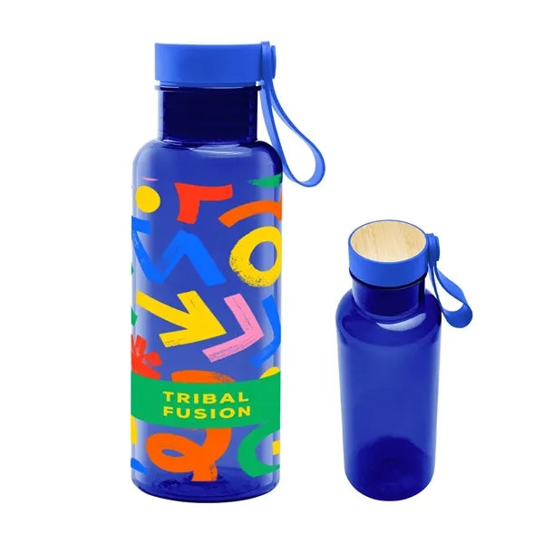 20 Oz. Full Color Cade rPET Bottle With Bamboo Accent Lid...