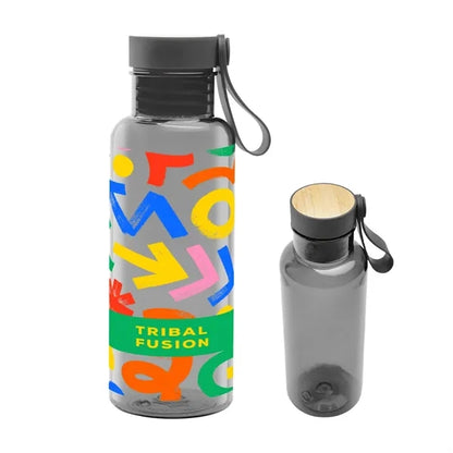 20 Oz. Full Color Cade rPET Bottle With Bamboo Accent Lid...