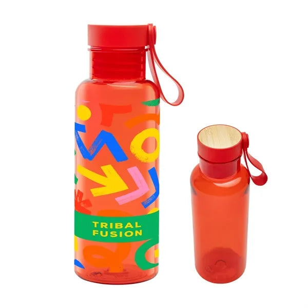 20 Oz. Full Color Cade rPET Bottle With Bamboo Accent Lid...