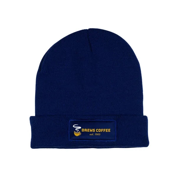 Knit Beanie With Patch