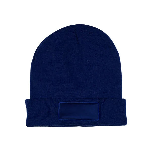 Knit Beanie With Patch